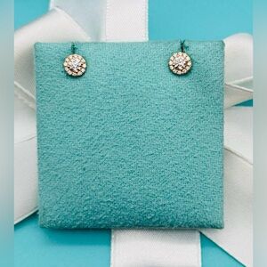 Tiffany & Co. Soleste Halo Diamond Stud Earring in 18K Rose Gold 0.17 CTW